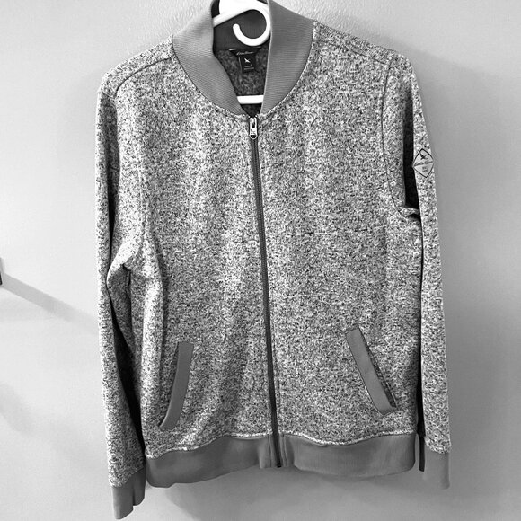 Eddie Bauer Womens Gray Med Weight Full Zip Soft Shell Fleece Lined Jacket Sz LG - Picture 2 of 12